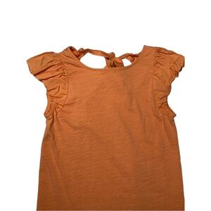 Nation LTD. Orange Ruffle Sleeve Top